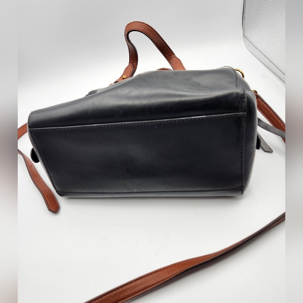 Fossil Rachel Black and Brown Satchel - Picture 7 of 11